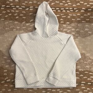 New Balance Quilted White Hoodie